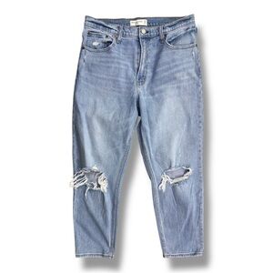 Abercrombie & Fitch Women’s Light Blue Relaxed High Rise The Mom Jeans